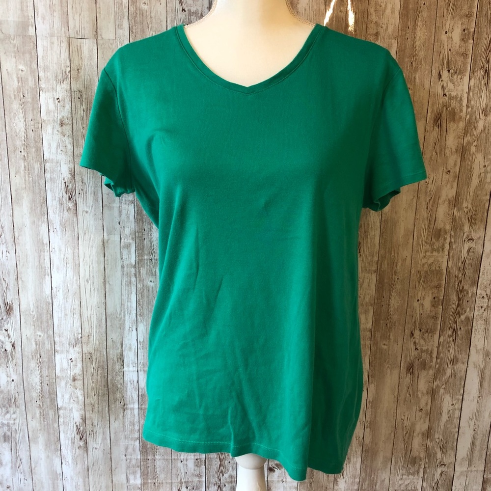 Croft & Barrow Green Classic Tee Women’s Large